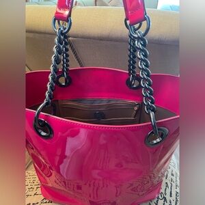 DKNY Hot Pink Patent Leather Tote